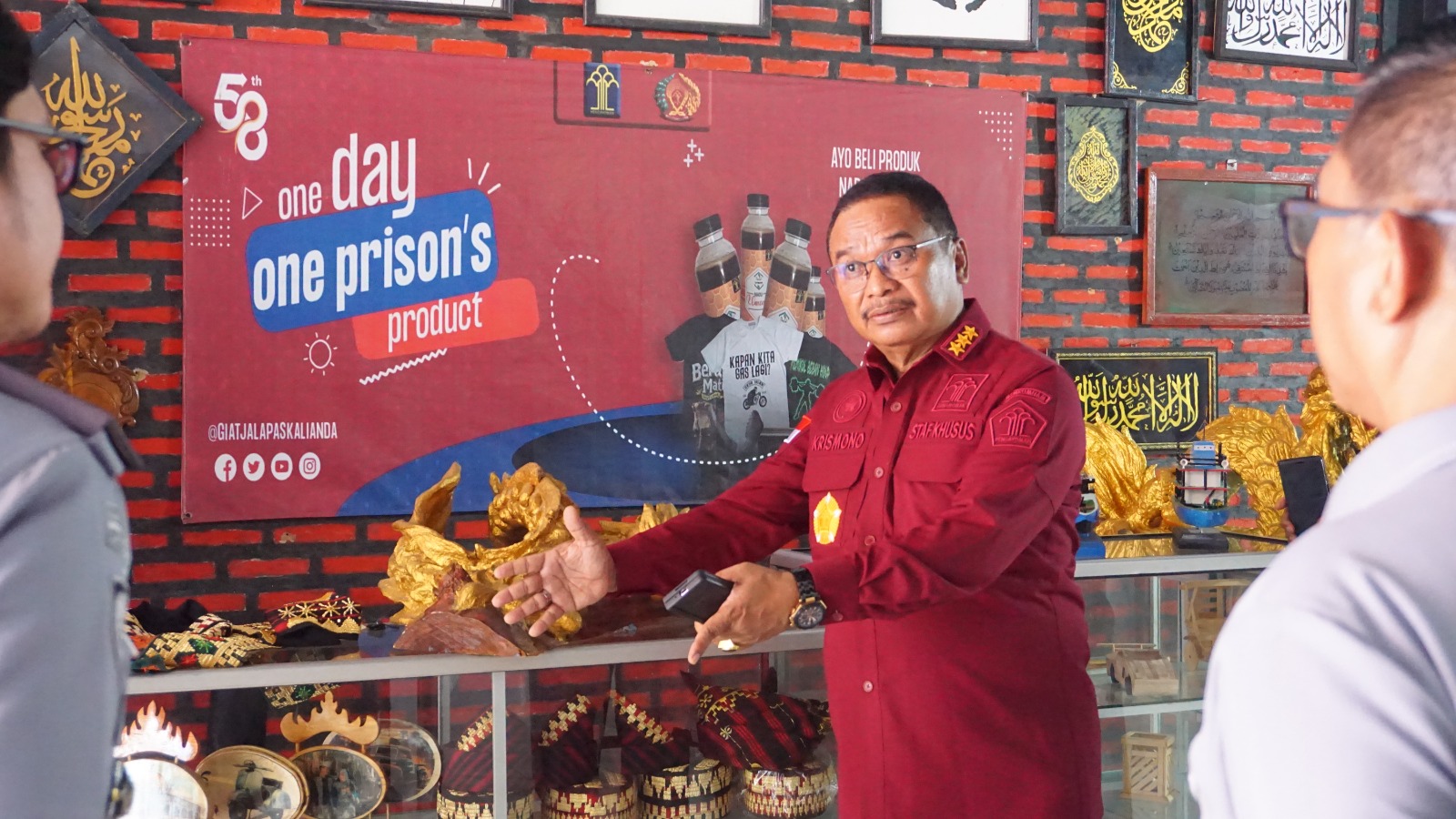 Stafsus Menteri Kumham Bidang Keamanan dan Intelijen Apresiasi Bimbingan Kerja Lapas