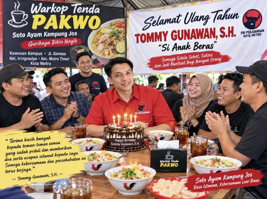 Tommy Gunawan Si Anak Petani Rayakan Ulang Tahunnya Bersama Jurnalis di Tenda Pakwo